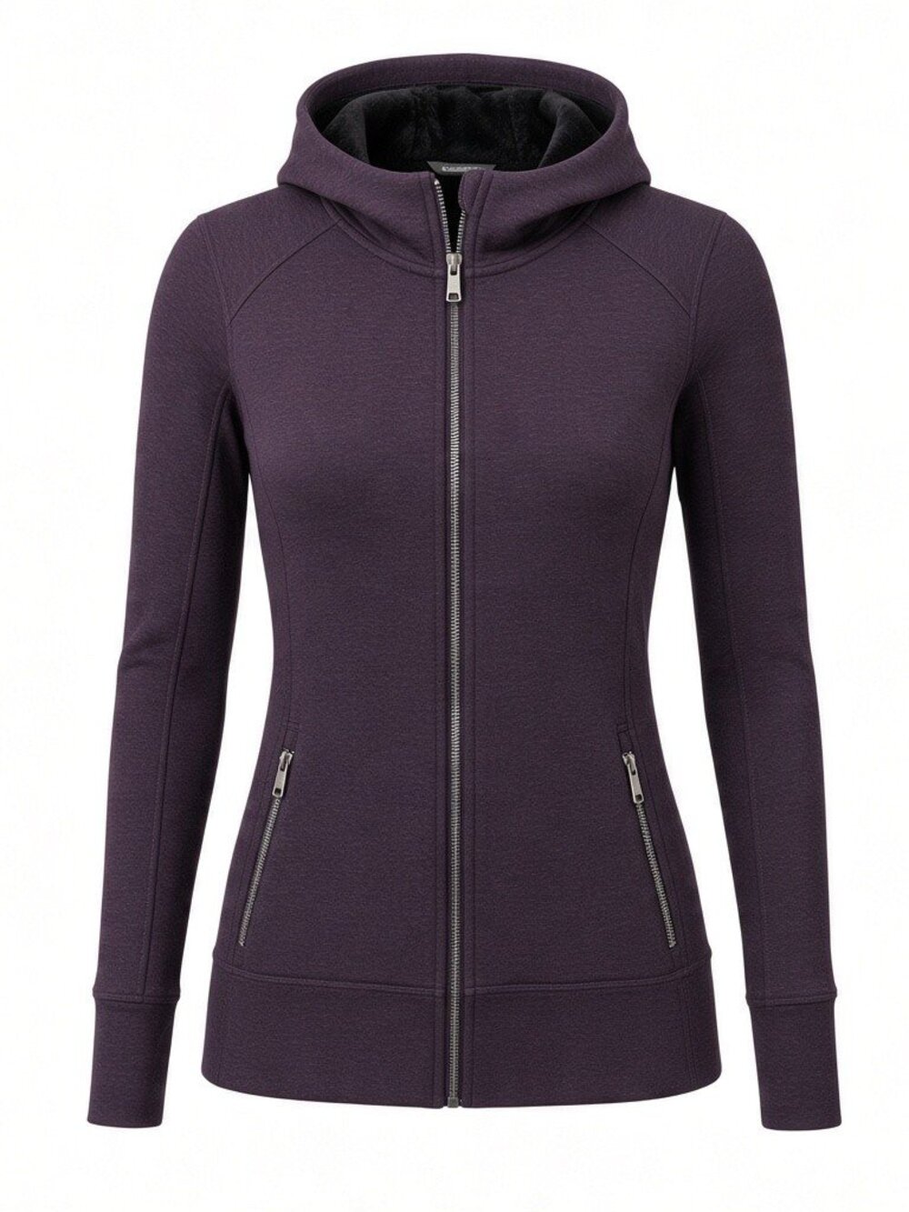 Eddie Bauer Plum Purple Fleece-Lined Full Zip Hoodie Jacket Size M